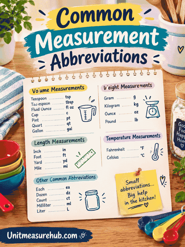 Common Measurement Abbreviations