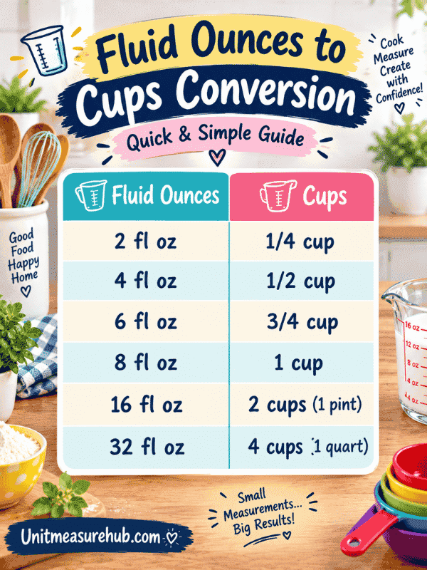 Fluid Ounces to Cups Conversion