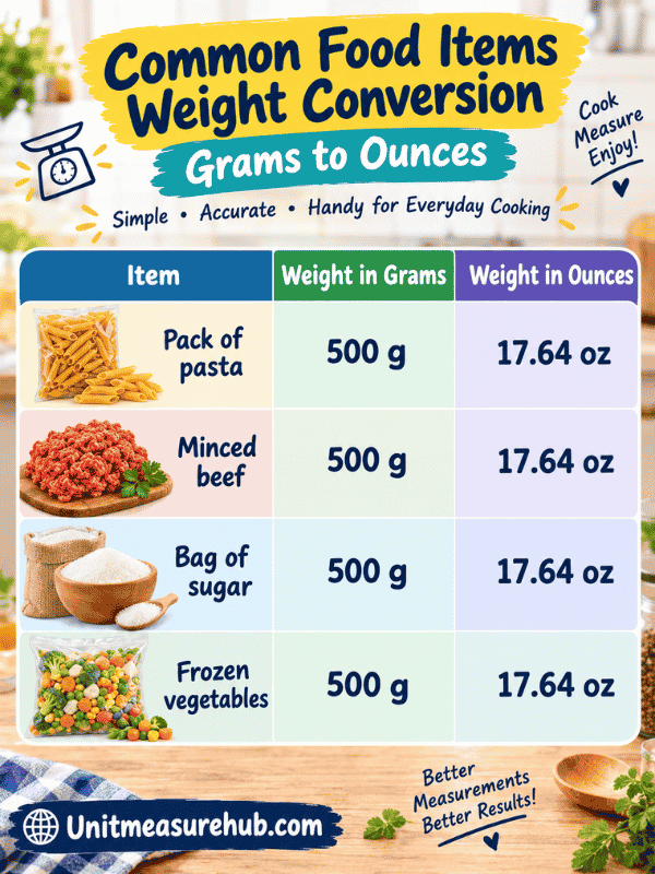 500 Grams to Ounces